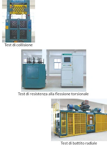 I cerchi forgiati sono sottoposti a numerosi test durante la fase di produzione