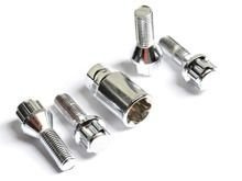 Tornillos de seguridad para llantas de aluminio M14x1,5 / 35mm / esfera / cromado / K17/19